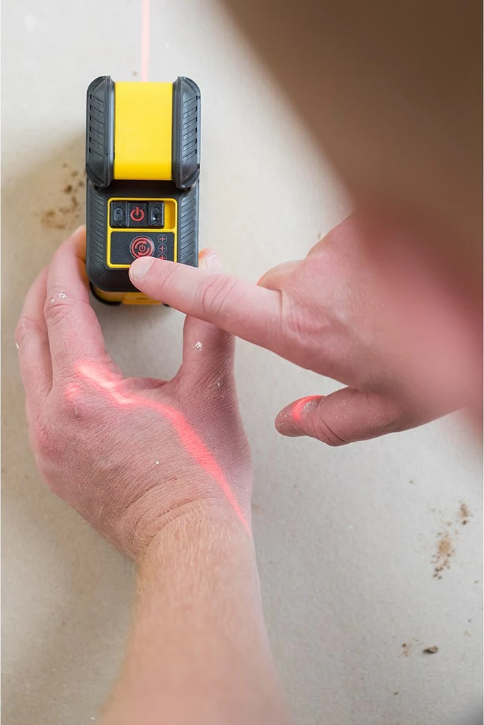 Laserski nivel, Stanley STHT77504-1, 360°, rdeča črta, na baterije, rumeno/črn Laserski nivel, Stanley STHT77504-1, 360°, rdeča črta, na baterije, rumeno/črn