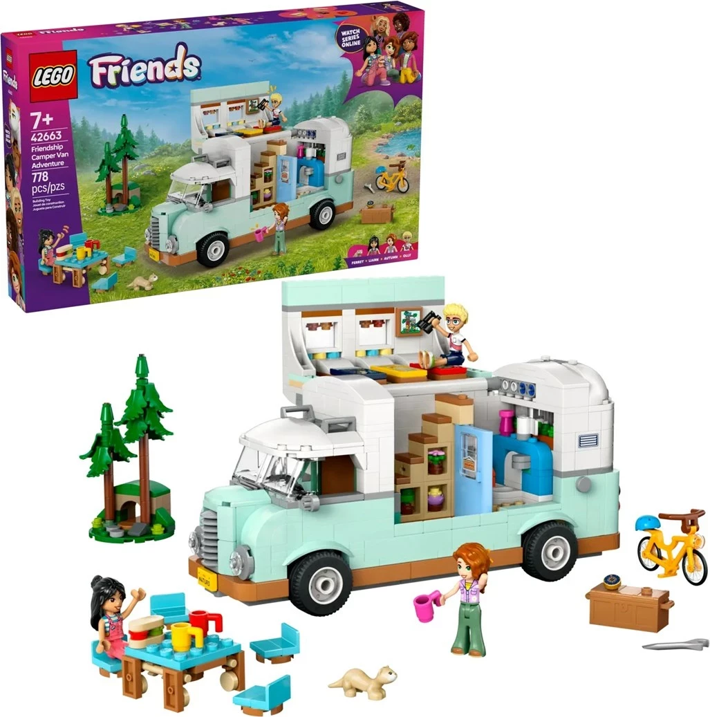 Kamper za pustolovščine LEGO FRIENDS 42663, 3 minifigure