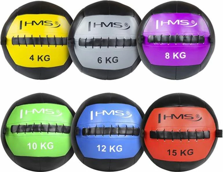 Vadbena žoga Wall Ball WLB 8 kg HMS, vijolična