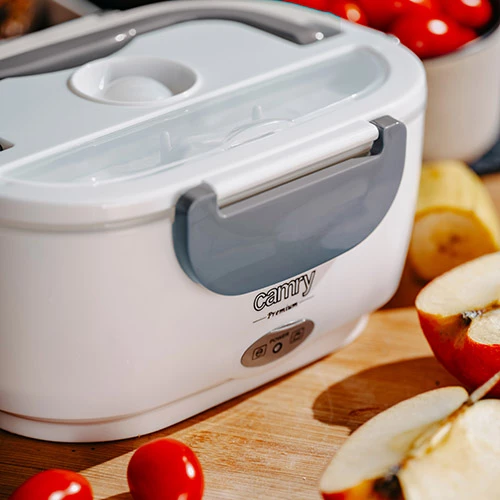 Električna posoda za kosilo Adler CR 4483, 1 L, dve pregradi, 12 V & 220–240 V, siva