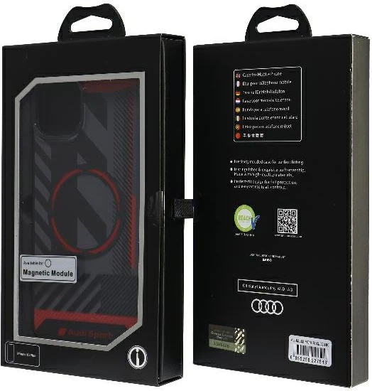 Športen ovitek MagSafe za iPhone 15/14 Plus 6,7", Audi IML, črn