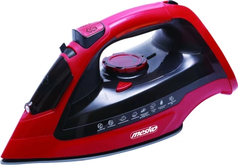 Parni likalnik Adler MS5031, 3000 W, keramična podloga, 400 ml, rdeče/črn