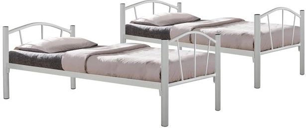 Kovinska pogradna postelja FH328.02 bela 90x190 cm