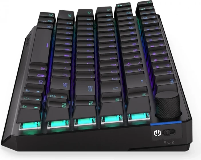 Brezžična igralna tipkovnica Endorfy Thock Red, USB-C, črna