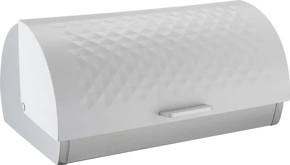 Kovinska škatla za kruh Maestro MR-1676, inox, cilindrična, bela