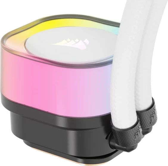 Hibridni hladilnik 240mm, RGB, bel Corsair H100i