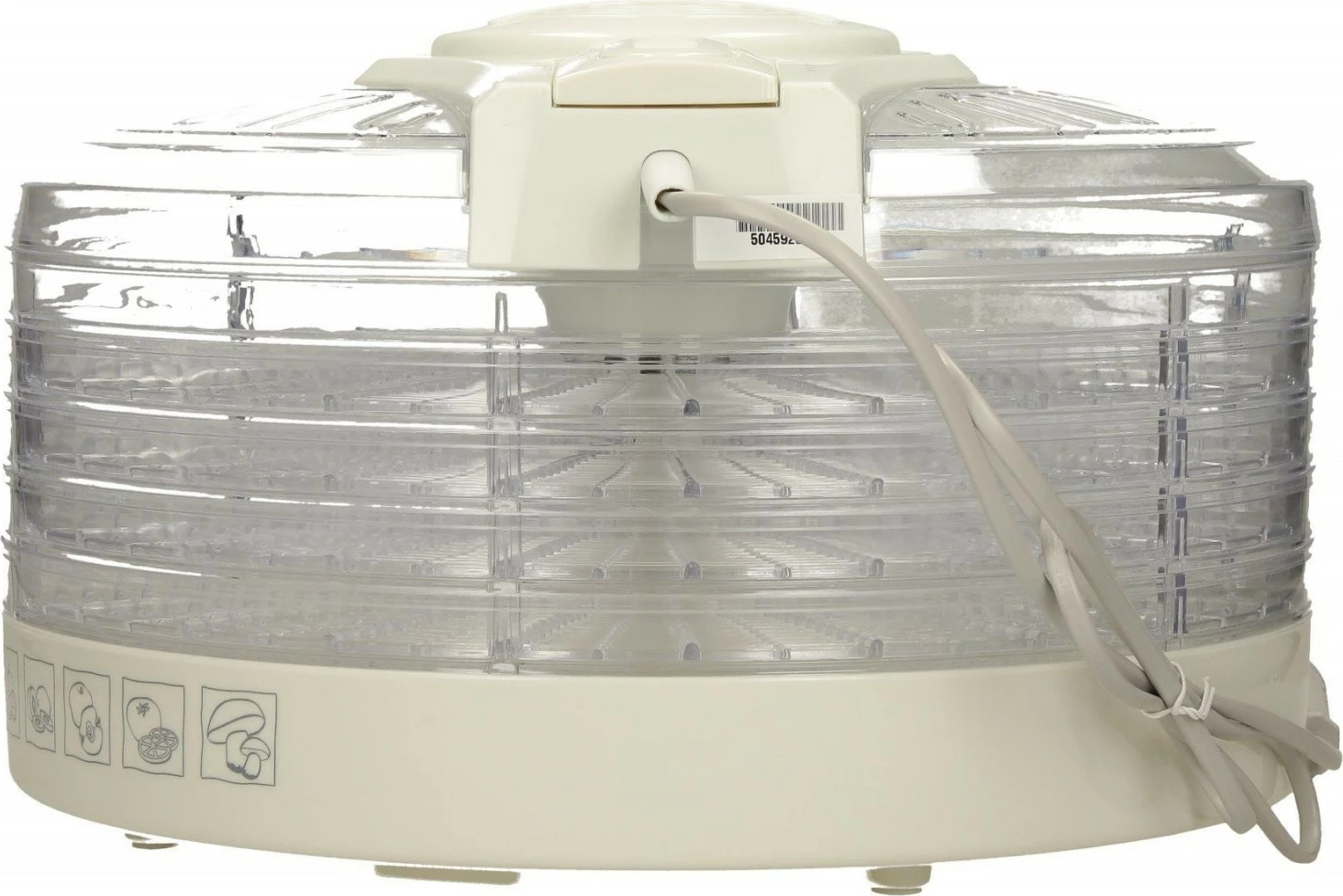 Sušilnik gob, 5 pladnjev, 400 W, bel MPM MSG-02