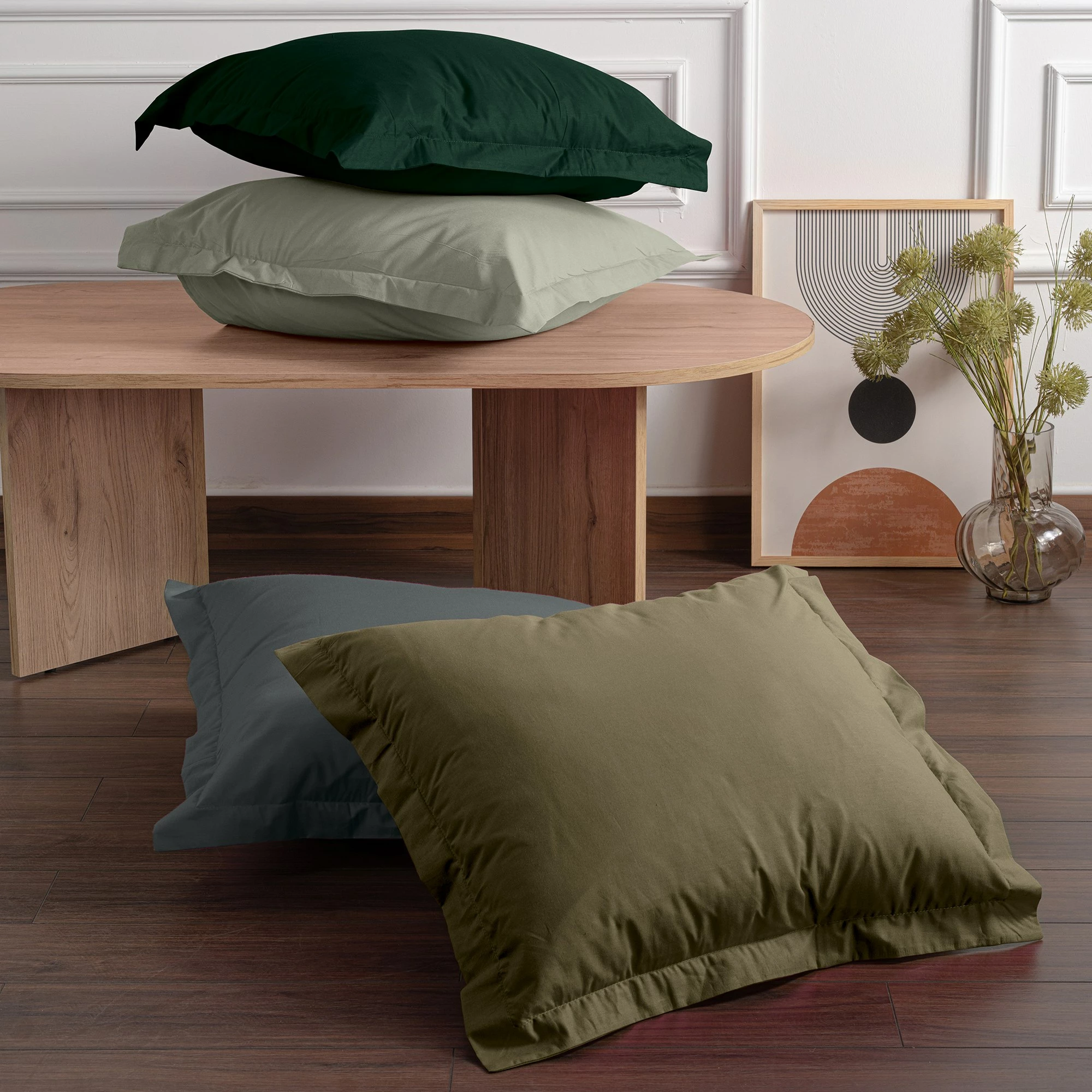 Set prevlek za vzglavnik (2 kosa), temno siva, L'essentiel, 50 x 80 cm