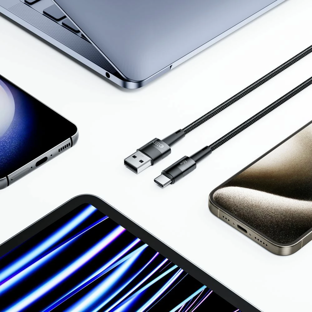 Kabel USB-C/USB-C, 2 m, 66 W, sivi — Tech-Protect UltraBoost