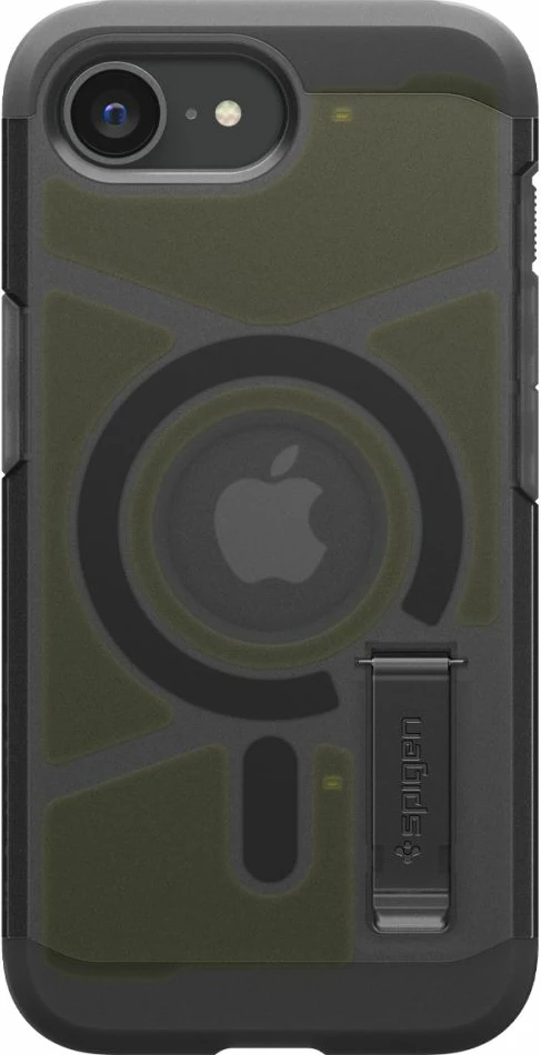 Zaščitni ovitek Tough Armor MagSafe za iPhone 16e, Spigen, siva/prosojna