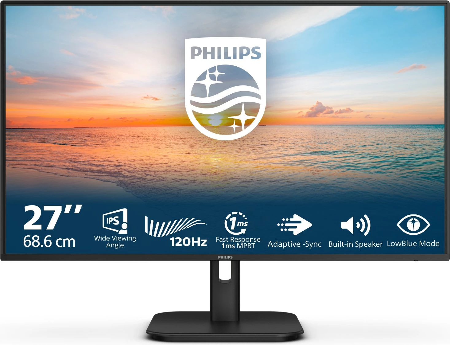 27-palčni IPS monitor, Full HD, HDMI, DP, črn Philips 27E1N1200A