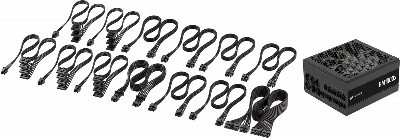 Modularni napajalnik 1000 W Corsair RM1000x, 80 PLUS Gold, črn