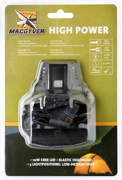 Napredno svetlo za glavo Macgyver Expert, 800 lm, za pohodništvo in aktivnosti na prostem