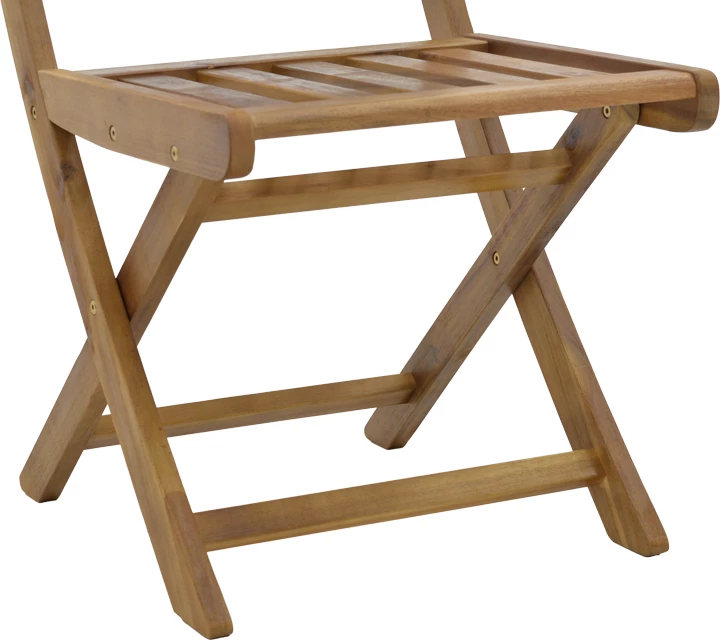 Klop za vrt iz akacije, zložen Elijie, naravna barva, 45x62x90cm