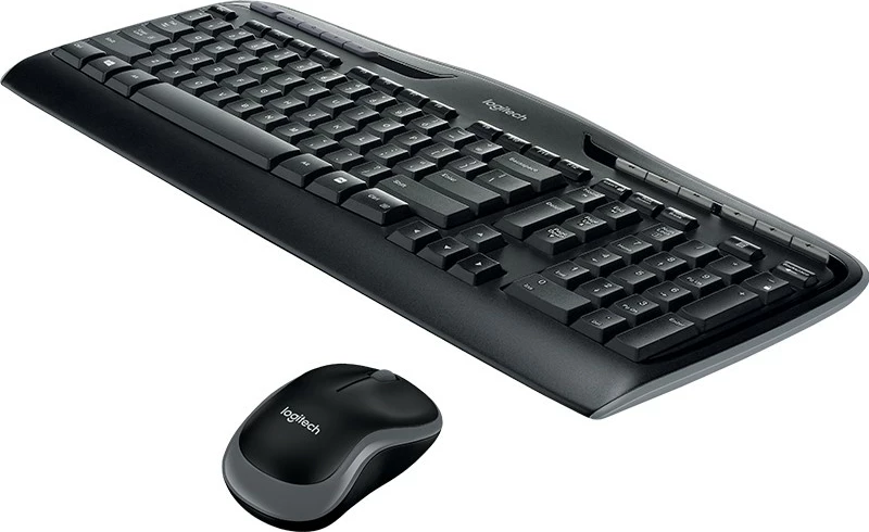 Set brezžične tipkovnice in miške Logitech MK330, QWERTY, polna velikost, optična miška