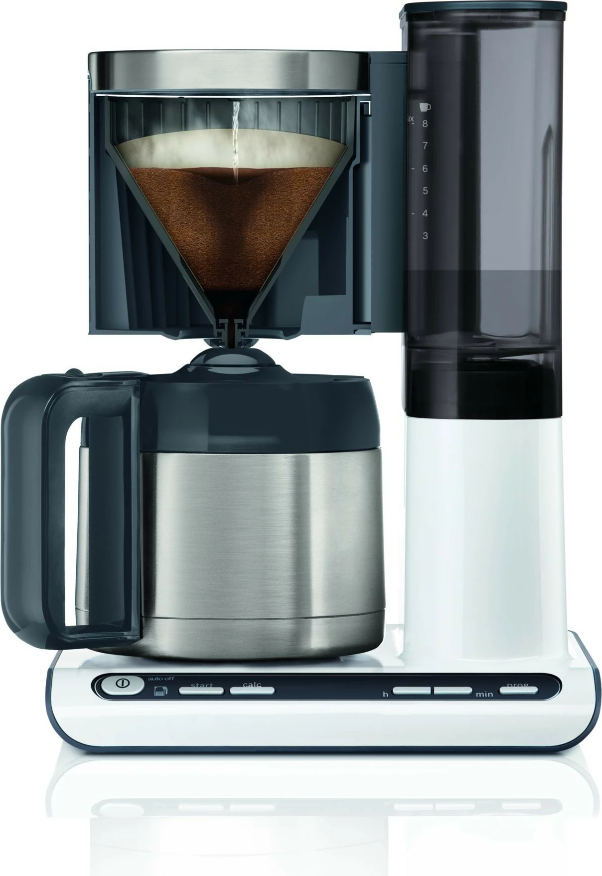 Kavni aparat Bosch TKA8A681, 1,1 L, 1100 W, črn, inox, bel