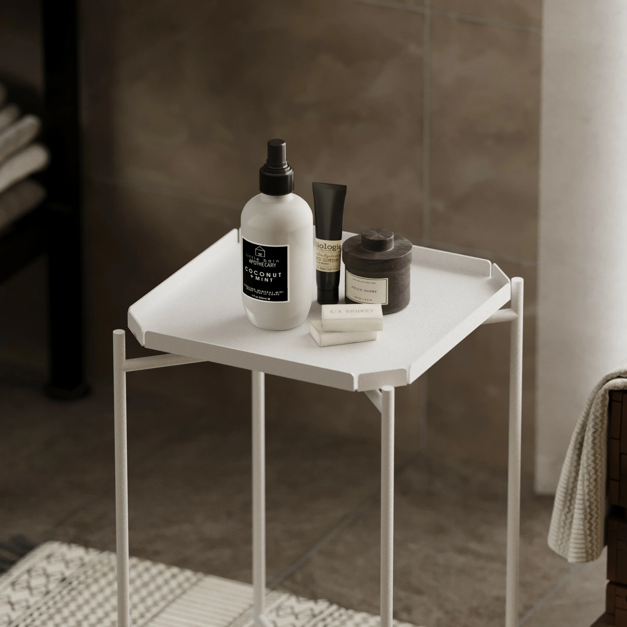 Kavni mizica, belo, Hanah Home SHB-008-B