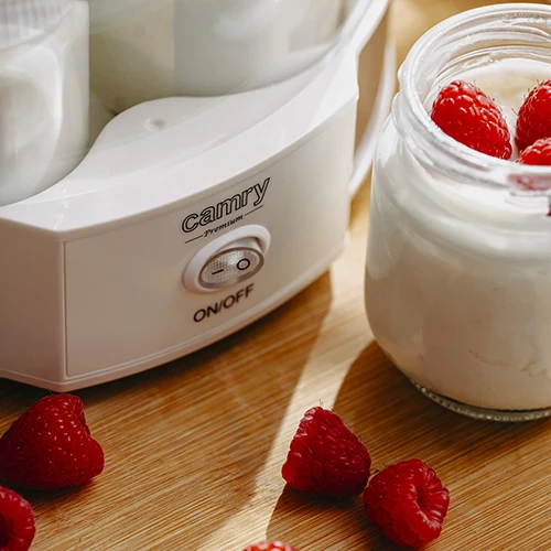 Proizvajalec jogurta Camry CR 4519, 7 kozarcev x 200 ml, 20 W, 42°C, bel/srebrn