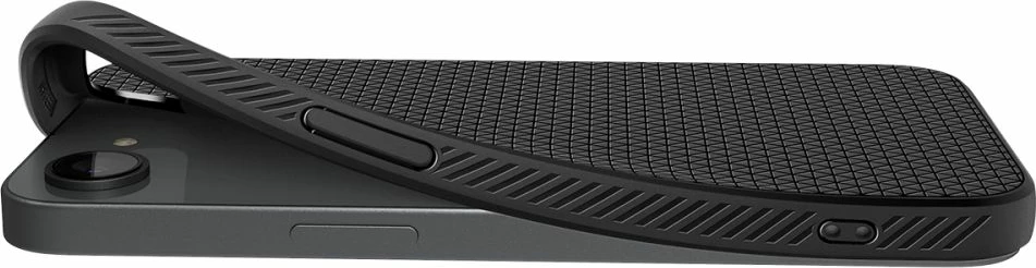 Zaščitni ovitek Liquid Air Mag MagSafe za iPhone 16e, Spigen, črn, polprosojen