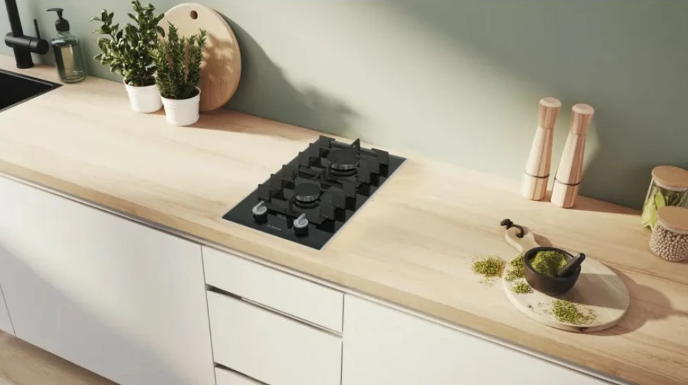 Plinska kuhalna plošča Bosch PRB3A6I40, 2 kuhališča, črna