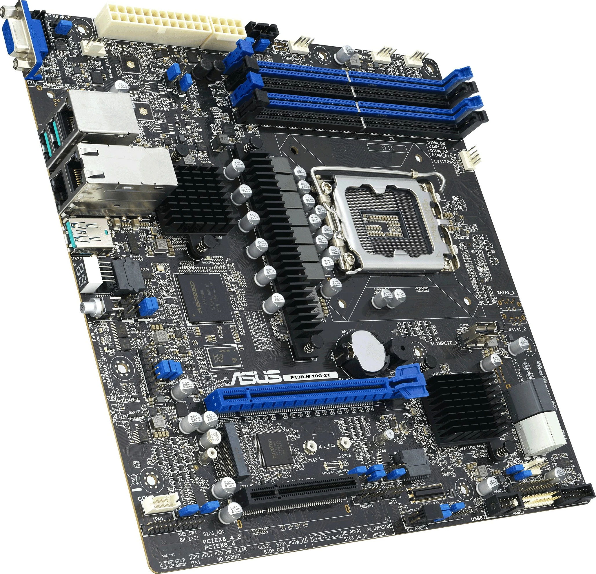 Plošča za matično ploščo ASUS P13R-M/10G-2T, Intel LGA 1700, DDR5, micro ATX, 128 GB