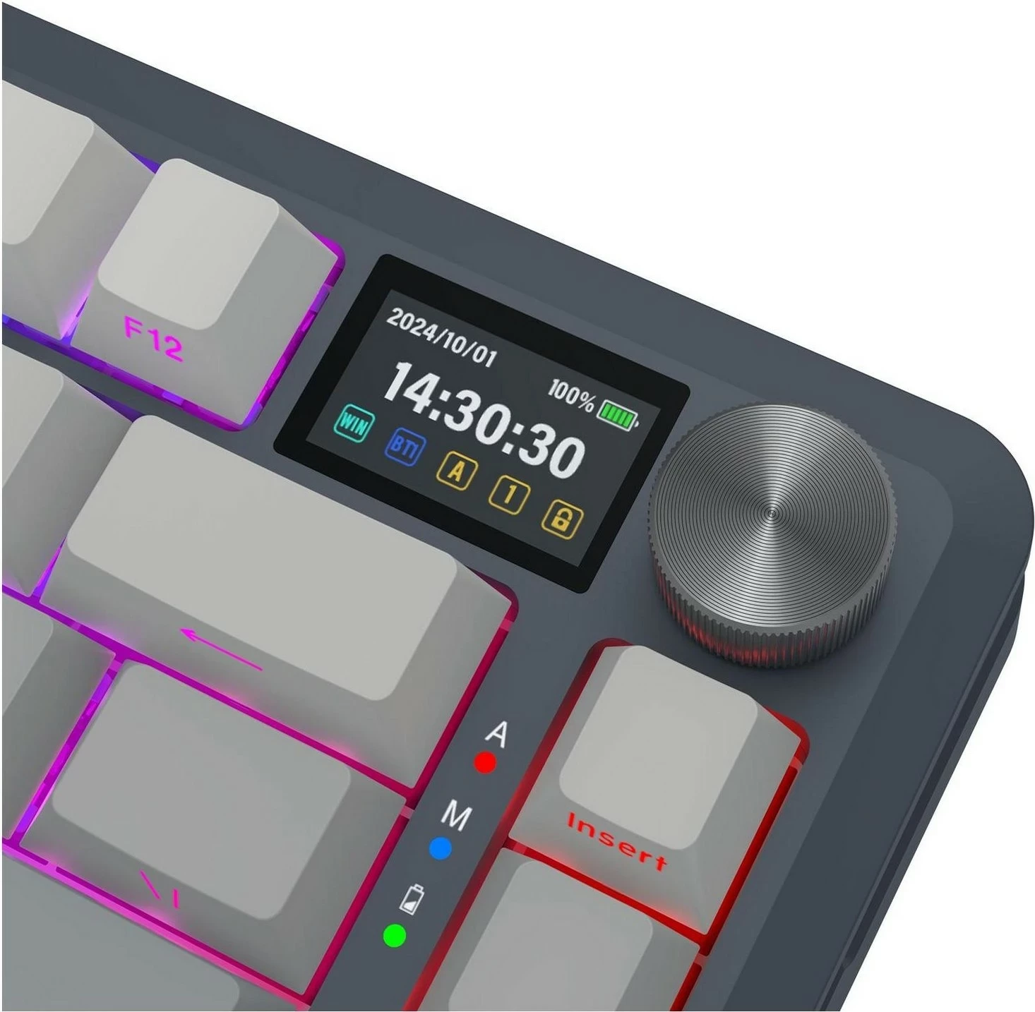 Mehančna igralna tipkovnica, Redragon K708GG-RGB-PRO Flekact, RGB, siva