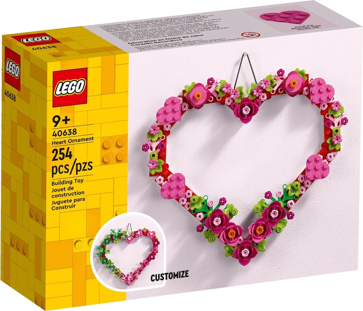 Ornament v obliki srca LEGO 40638