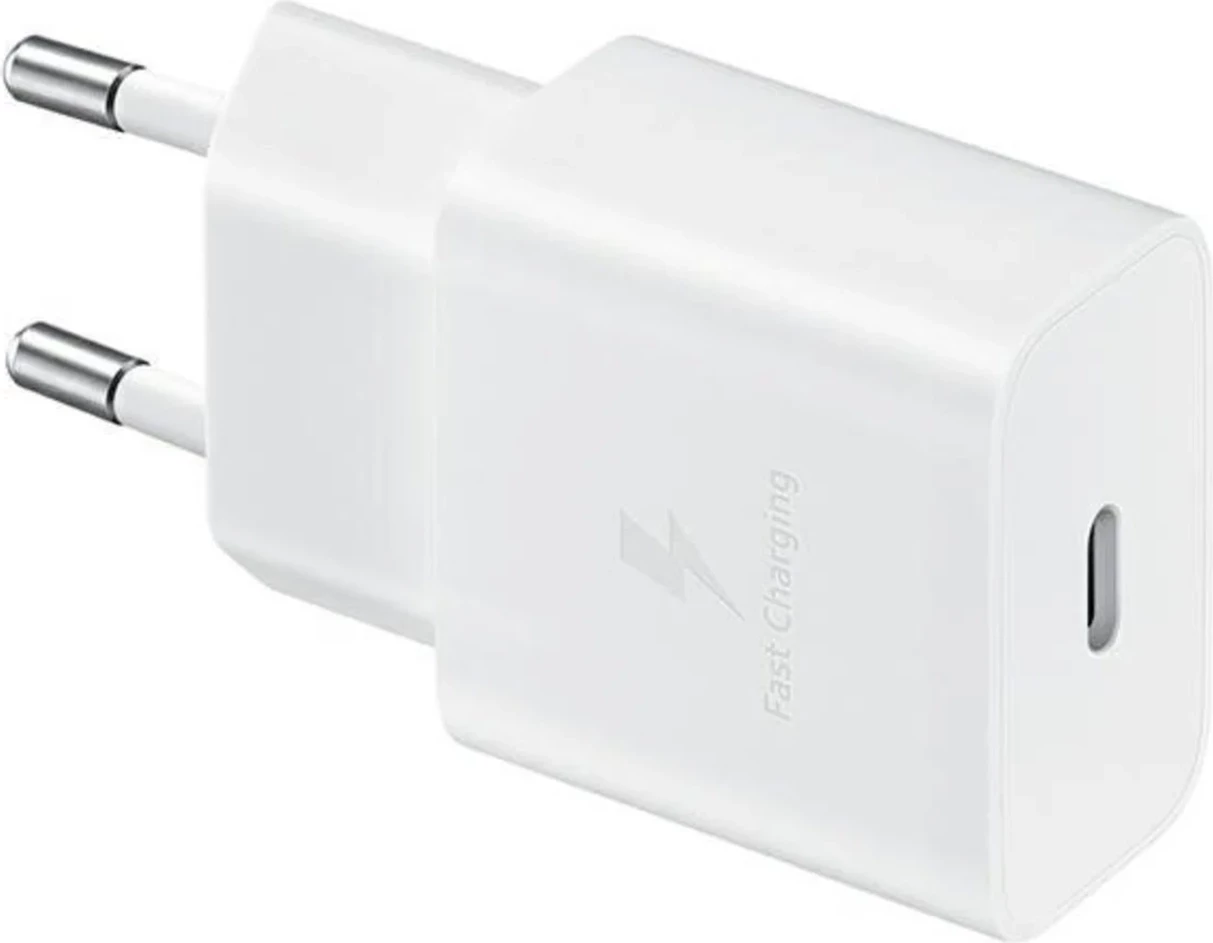 Stenski polnilec 15W USB-C, Samsung EP-T1510EWE, bel