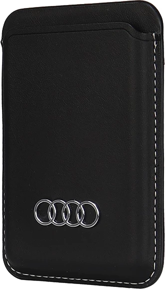 Ovitek iz sintetičnega usnja z magnetom MagSafe za iPhone, črn — Audi