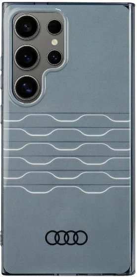 Ovitek IML z geometričnim vzorcem, Audi, za Samsung Galaxy S24 Ultra, trd, siv