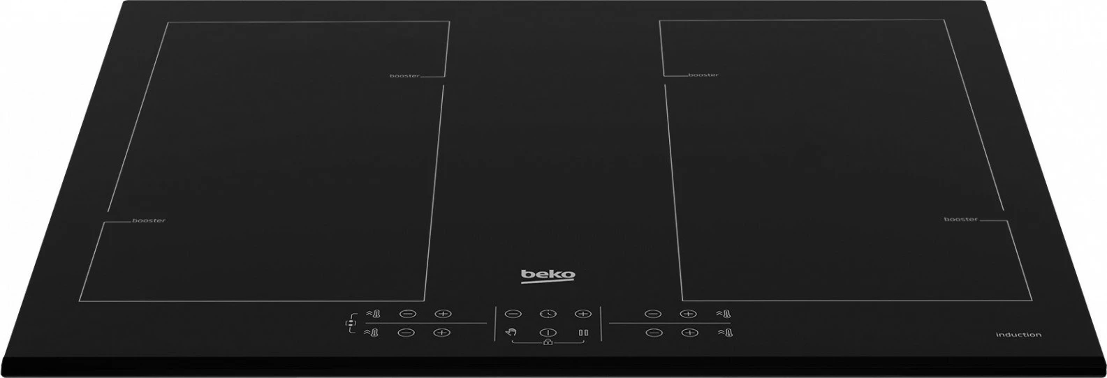Indukcijska kuhalna plošča Beko HII64206F2MT, 4 območja, črna