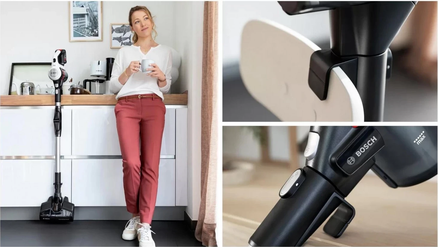 Vertikalni sesalnik brez kabla Bosch Unlimited 7 BCS711XXL, 0,3 L, belo-črn