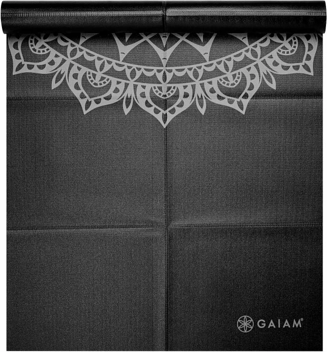 Tanki joga podlogo Midnight Marrakesh GAIAM, 2 mm, črna
