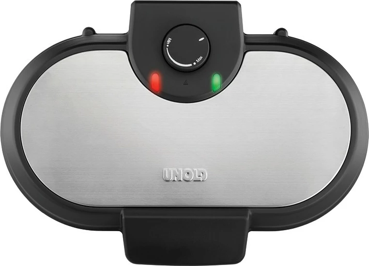 Pekač za palačinke Unold, 2 palačinki, črn, inox, 13,5 cm, aluminij, vrtljiv