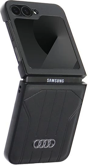 Ovitek iz sintetičnega usnja MagSafe za Samsung Galaxy Z Flip 6, črn, Audi