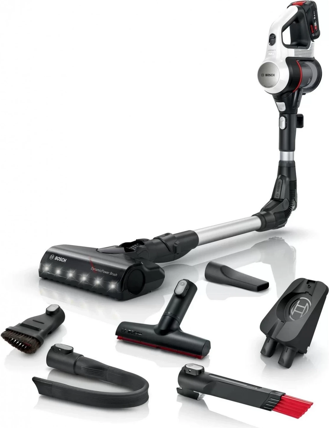 Vertikalni sesalnik brez kabla Bosch Unlimited 7 BCS711XXL, 0,3 L, belo-črn