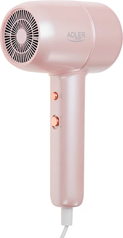 Sušilnik za lase Adler AD 2279p, 1600–1800 W, 2 hitrosti, 2 temperature, ionizacija, kabel 1,8 m, rožnat