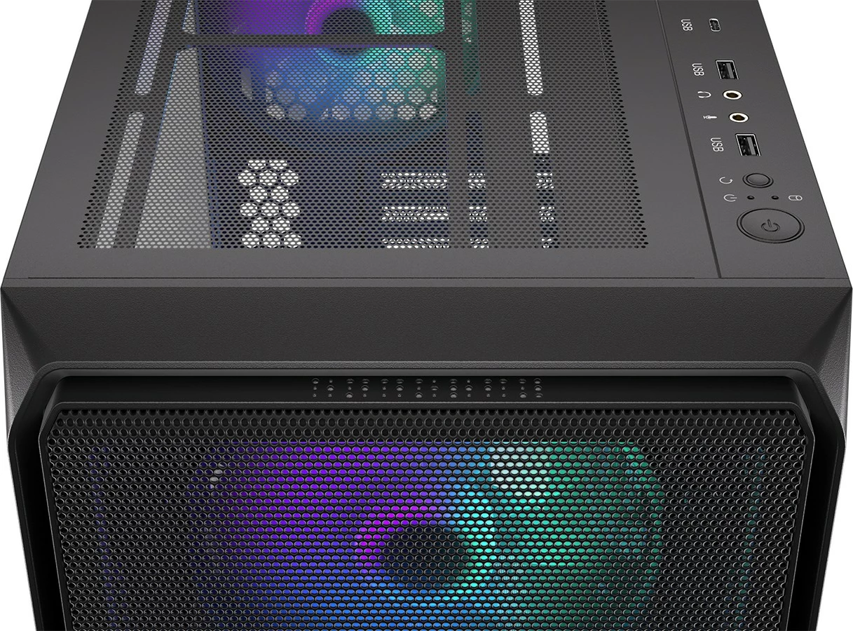 Midi tower ohišje Endorfy Arx 700 ARGB EY2A013, tempered glass, 4x ARGB ventilatorji, črno