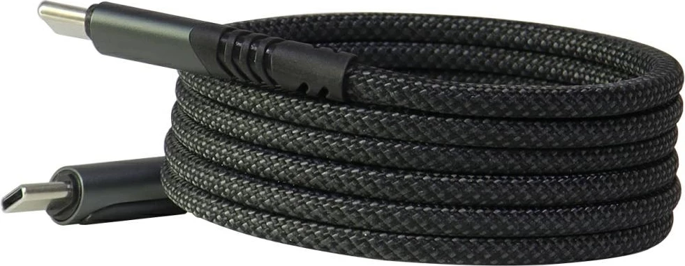 Kabel USB-C/USB-C, 1,2 m, 60 W, LCD zaslon, črn, Audi 2.0