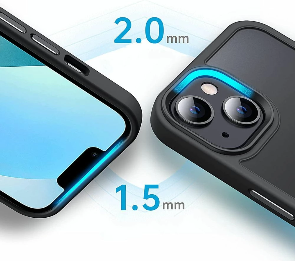 Zaščitni ovitek MagMat za iPhone 14 Pro, MagSafe, polprosojen, črn - Tech-Protect