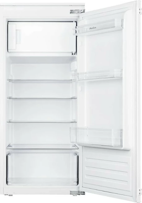 Hladilnik z zamrzovalnikom, Amica BM210.4i(E), 163 L, vgradni, bel