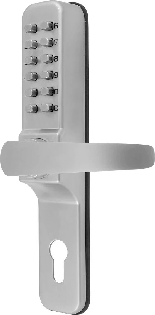 Mehanska kljuka z kodirnikom Eura, srebrna