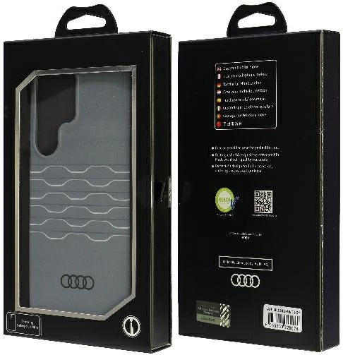 Ovitek IML z geometričnim vzorcem, Audi, za Samsung Galaxy S24 Ultra, trd, siv