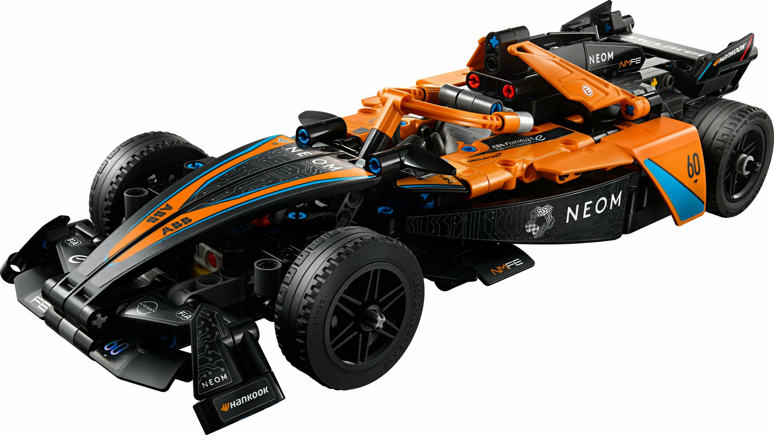 Set za gradnjo NEOM McLaren Formula E 42169, 452 kosov, pull-back, večbarven