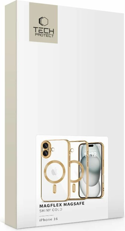 Ovitek Tech-Protect MagFlex za iPhone 16, MagSafe, zlat