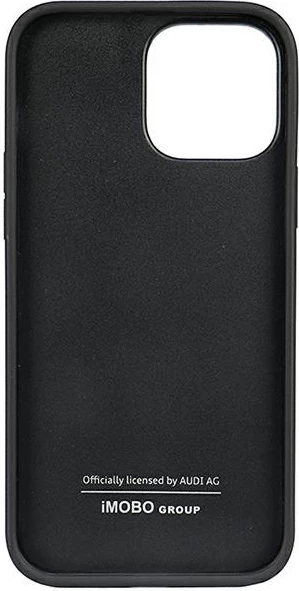 Ovitek Audi za iPhone 13 Pro Max 6,7", umetno usnje, črn