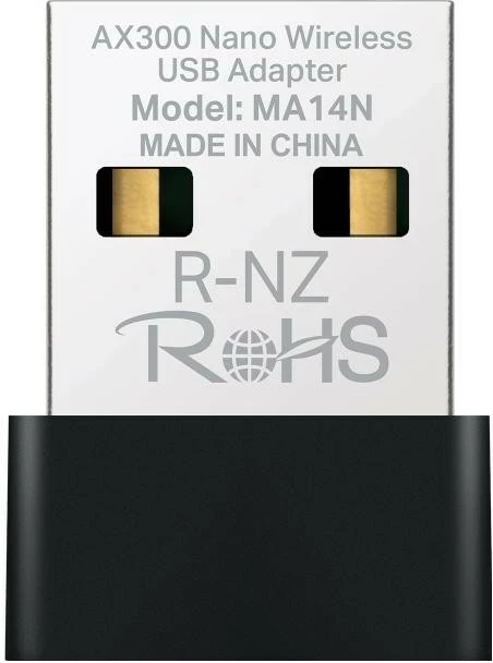 Wi‑Fi adapter, Mercusys MA14N AX300 Nano, USB, Wi‑Fi 6 Wi‑Fi adapter, Mercusys MA14N AX300 Nano, USB, Wi‑Fi 6