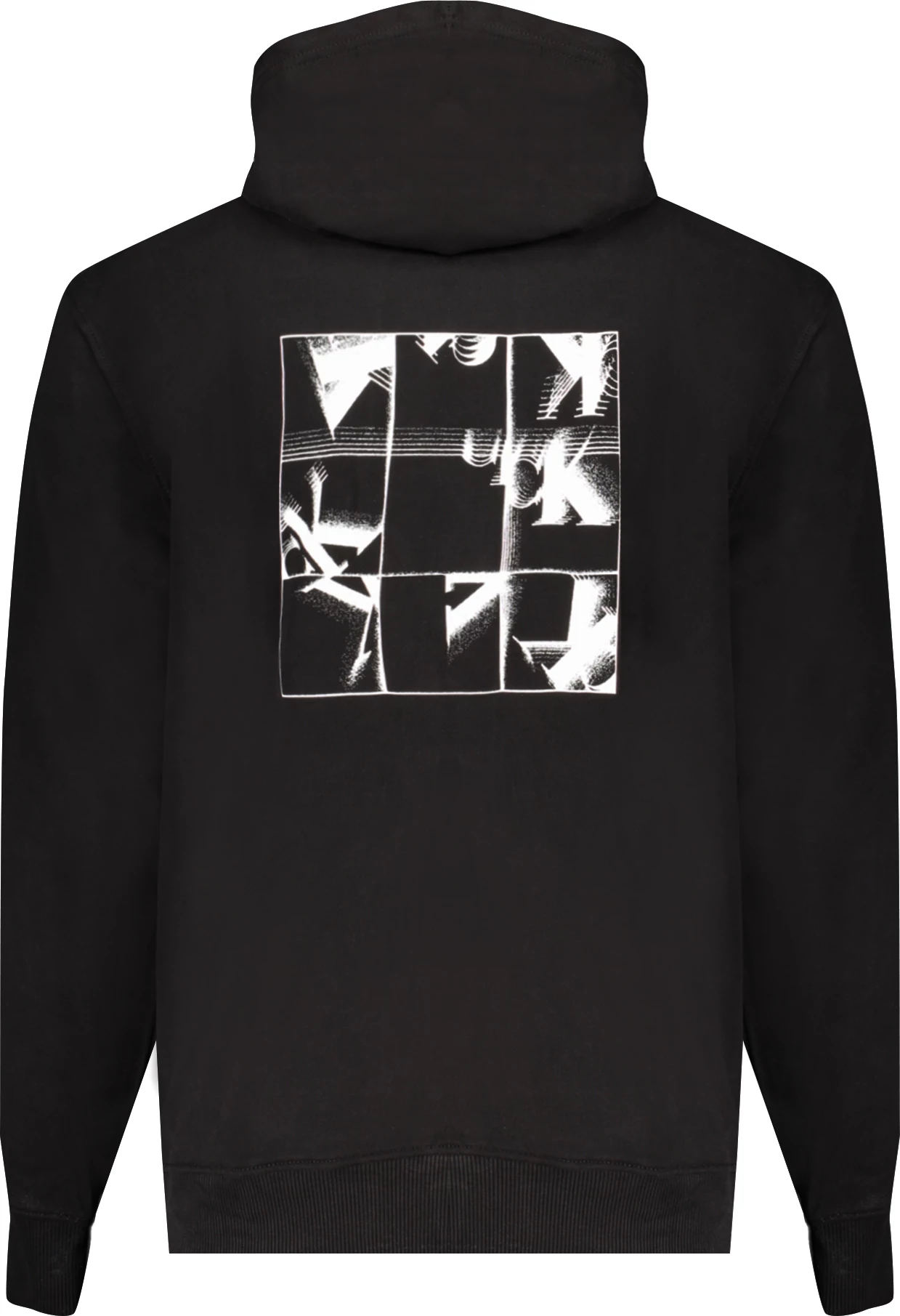 Pulover s kapuco, Calvin Klein, moški, črn