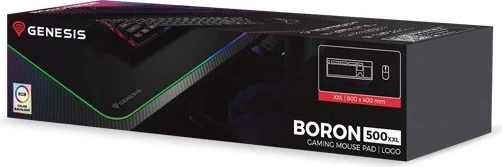 Velika podloga za miško Genesis Boron 500 XXL RGB, črna
