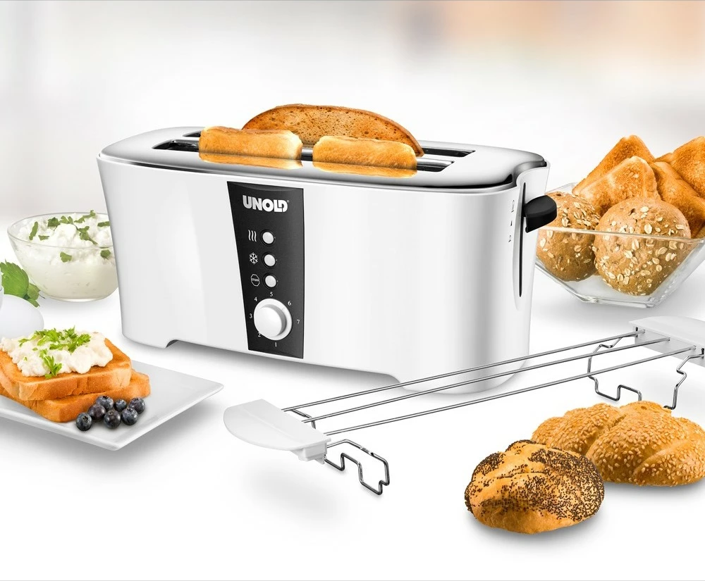 Tost za 4 rezine UNOLD Design Dual, 1350 W, bel